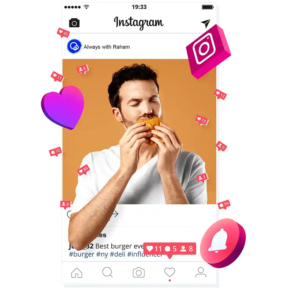 تولید محتوای تخصصی اینستاگرام در رهام