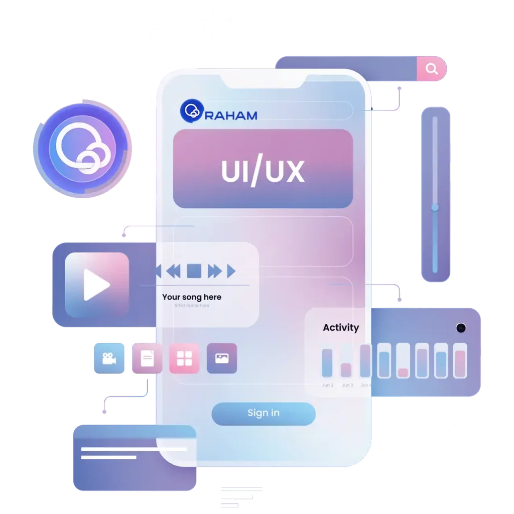 تیم طراحی UI موبایل رهام