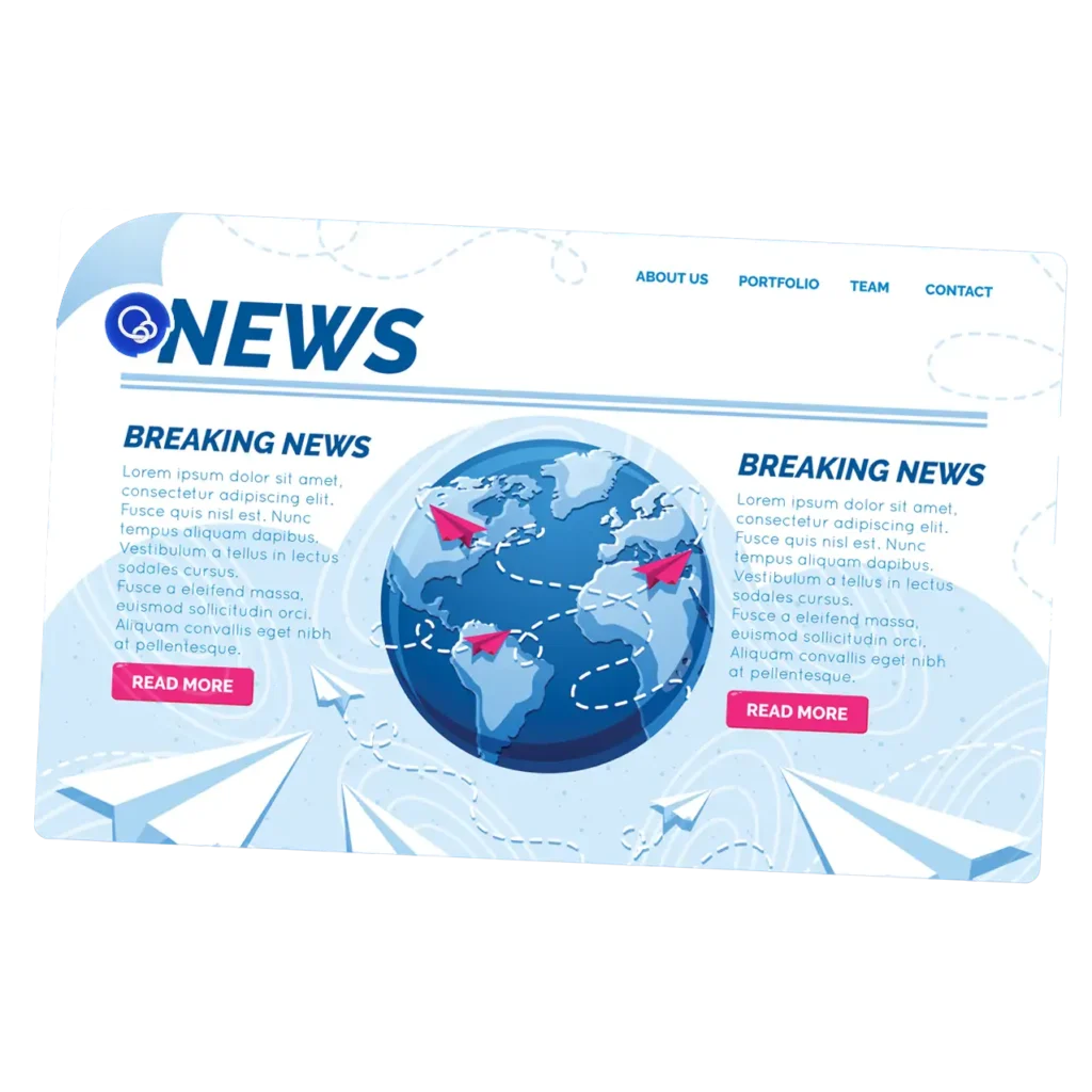 طراحی UI سایت های خبری رهام